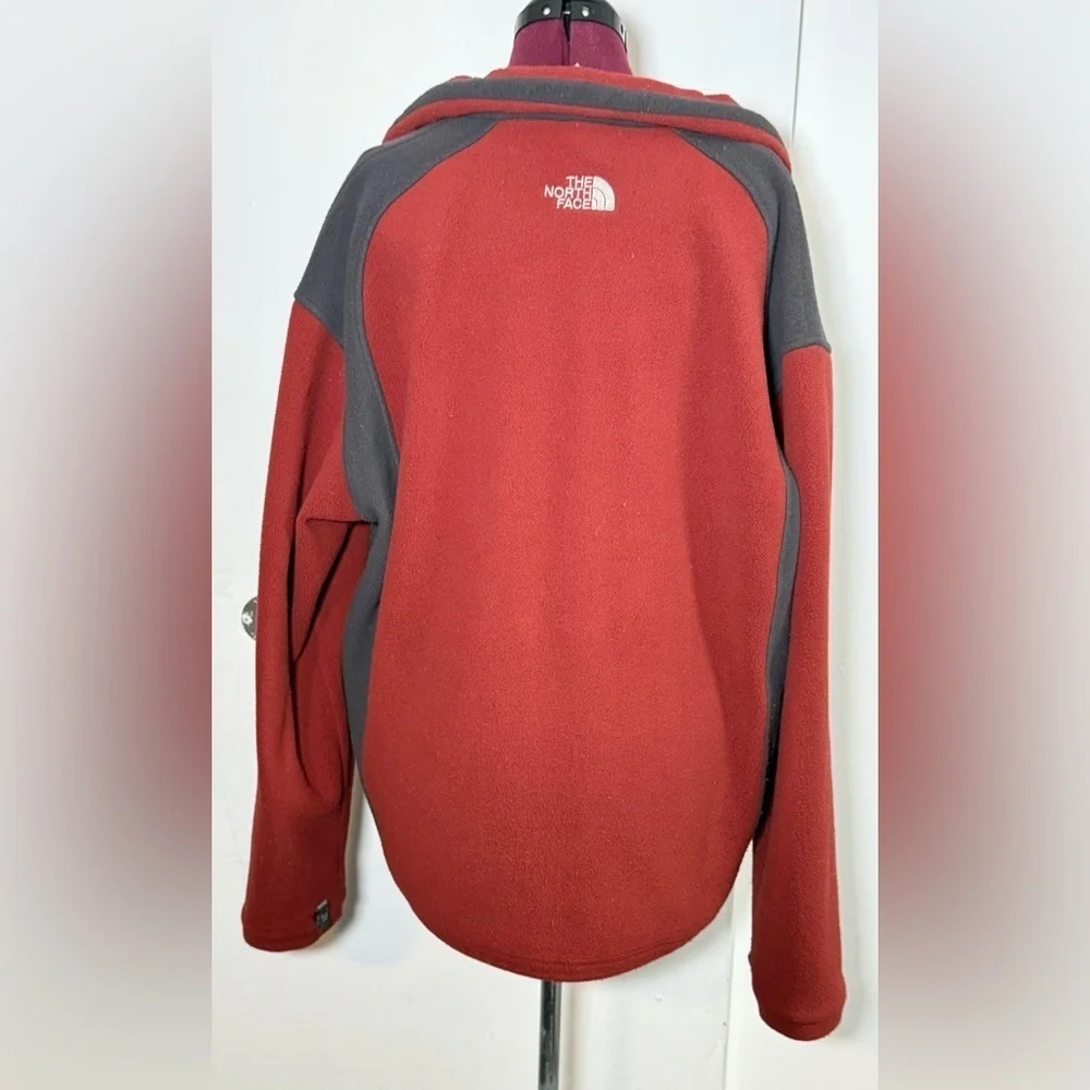 The North Face Scarlet and Charcoal Fleece Jacket
